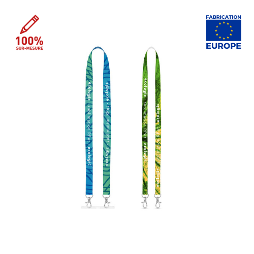 Tour de cou sublimation en RPET - 2 attaches