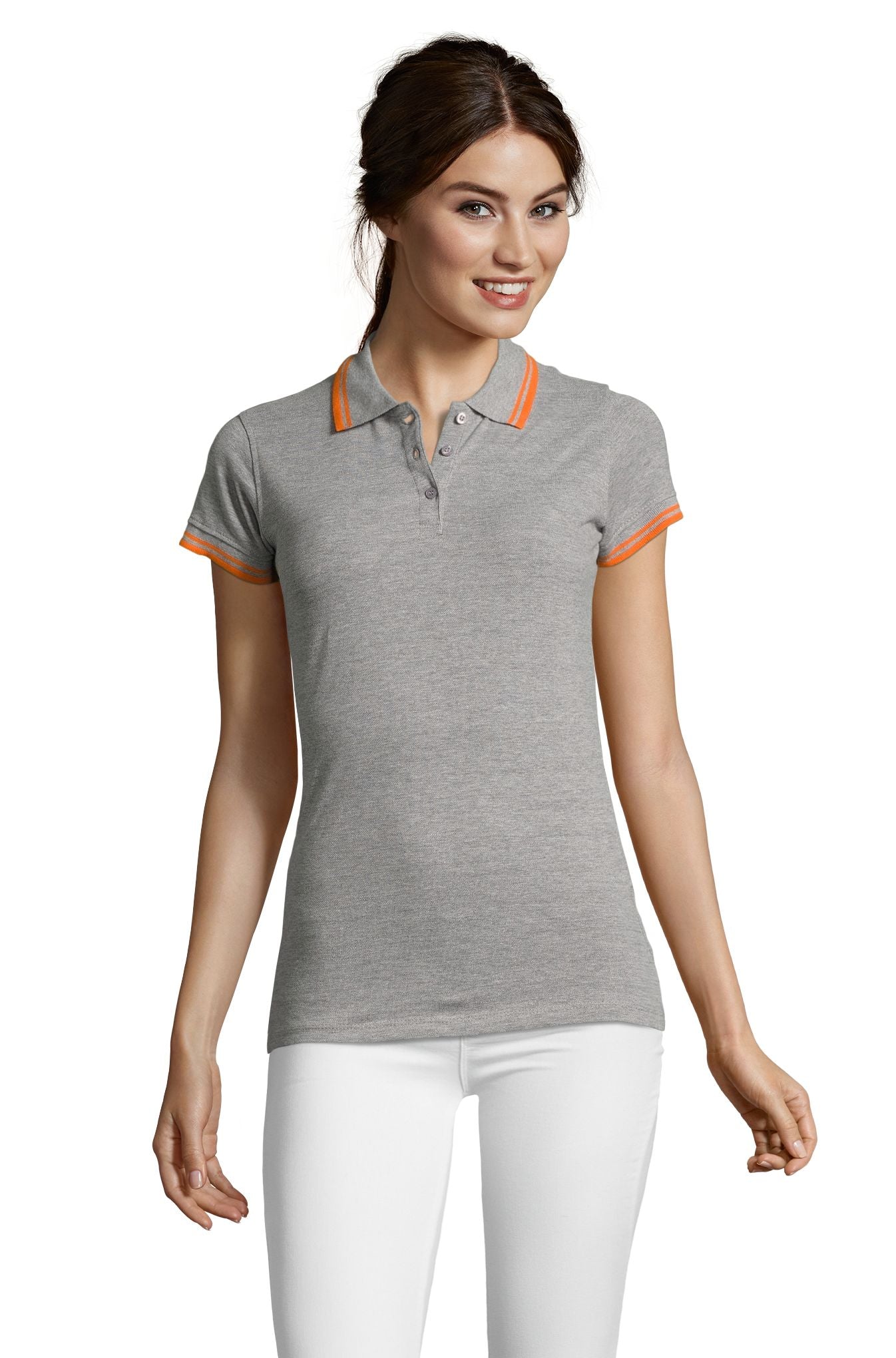 Gris chiné / Orange