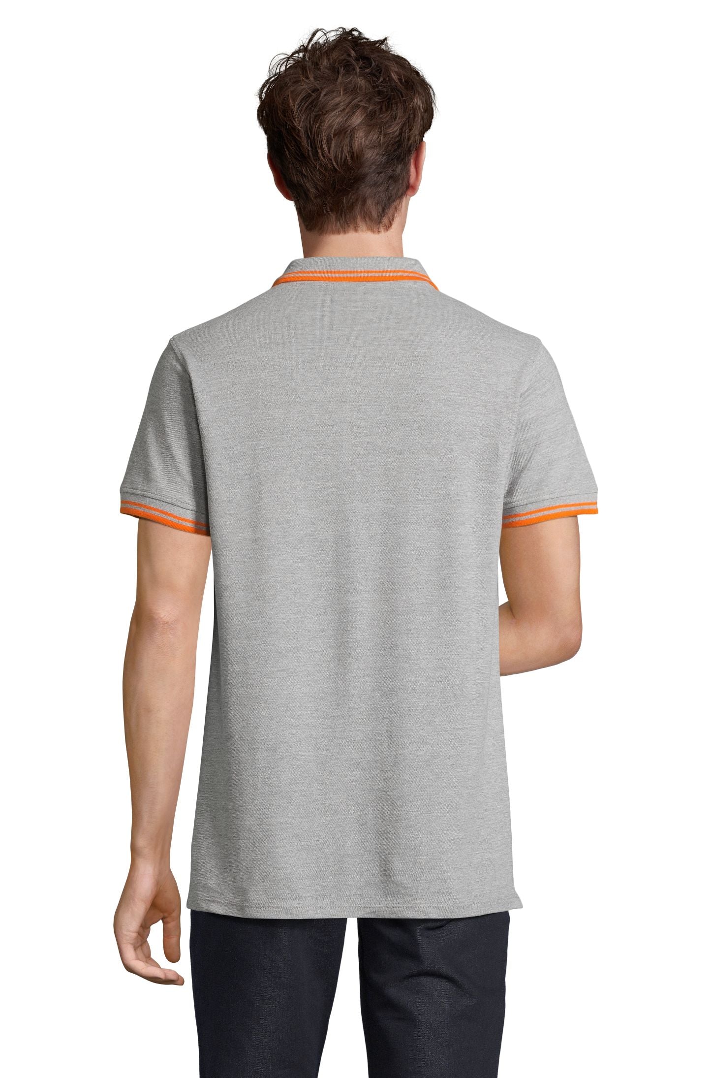 Gris chiné / Orange