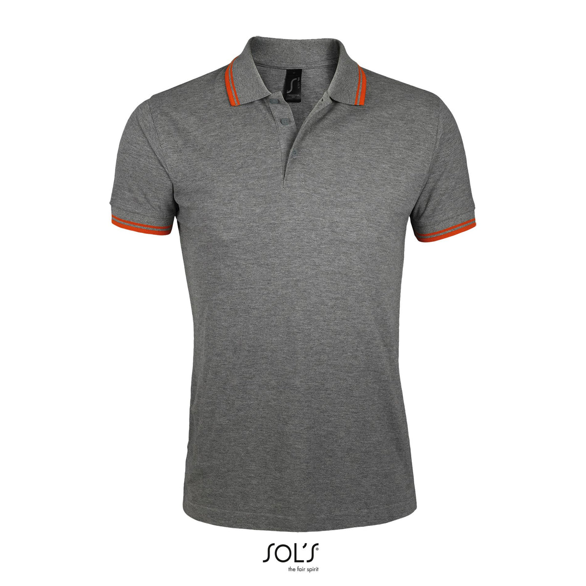 Gris chiné / Orange
