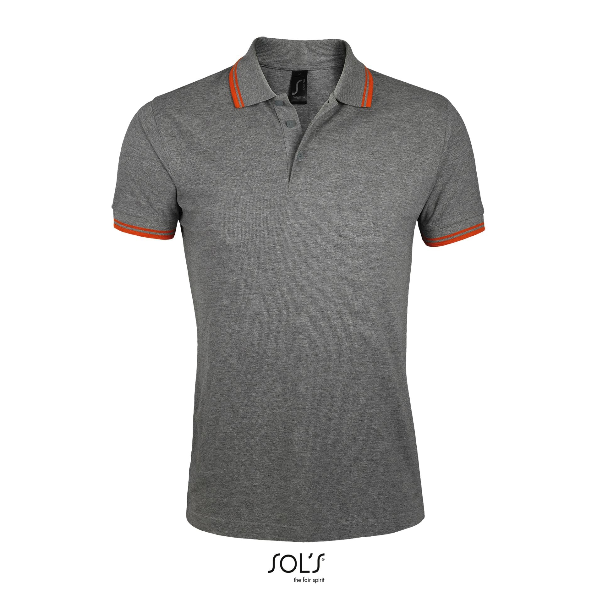 Gris chiné / Orange
