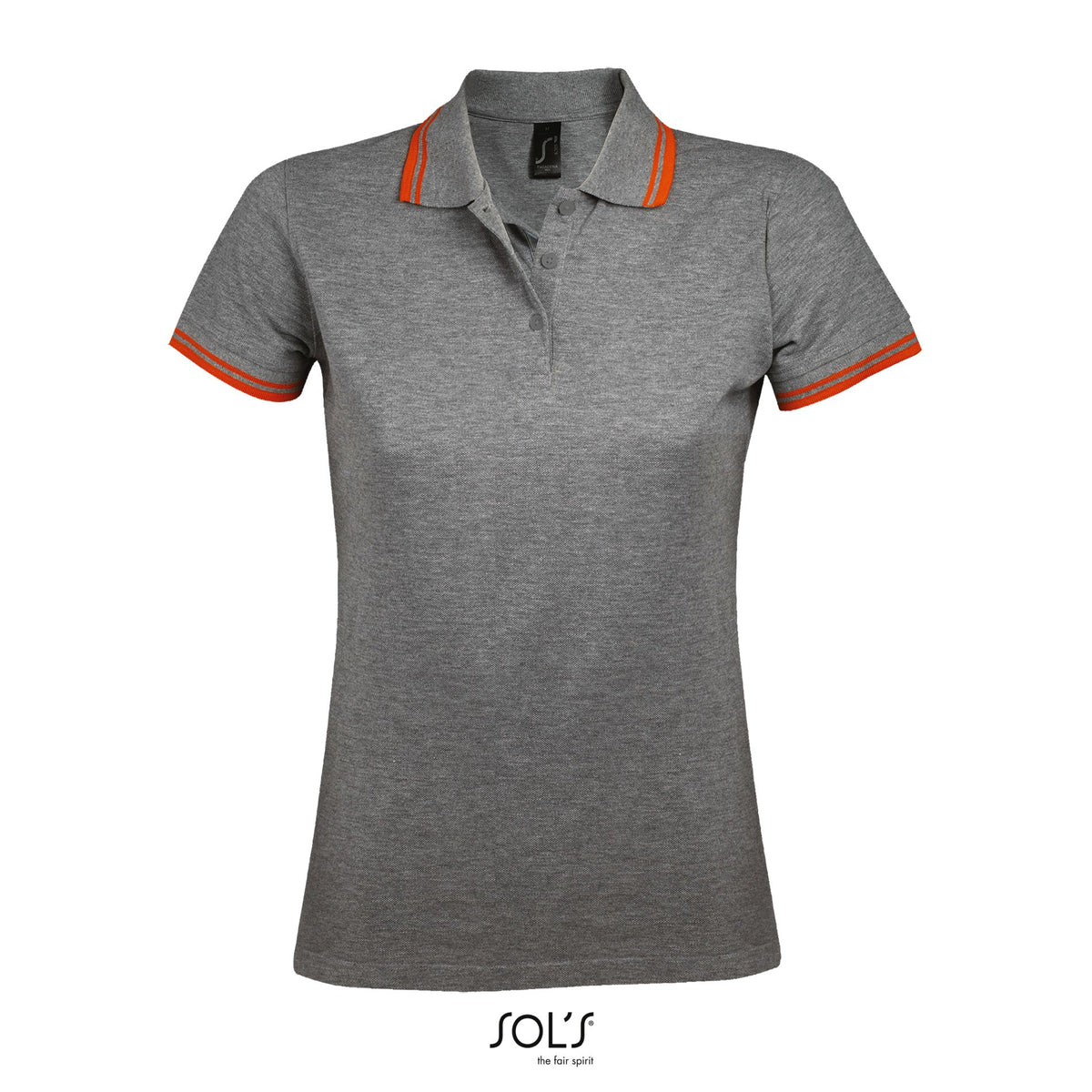 Gris chiné / Orange