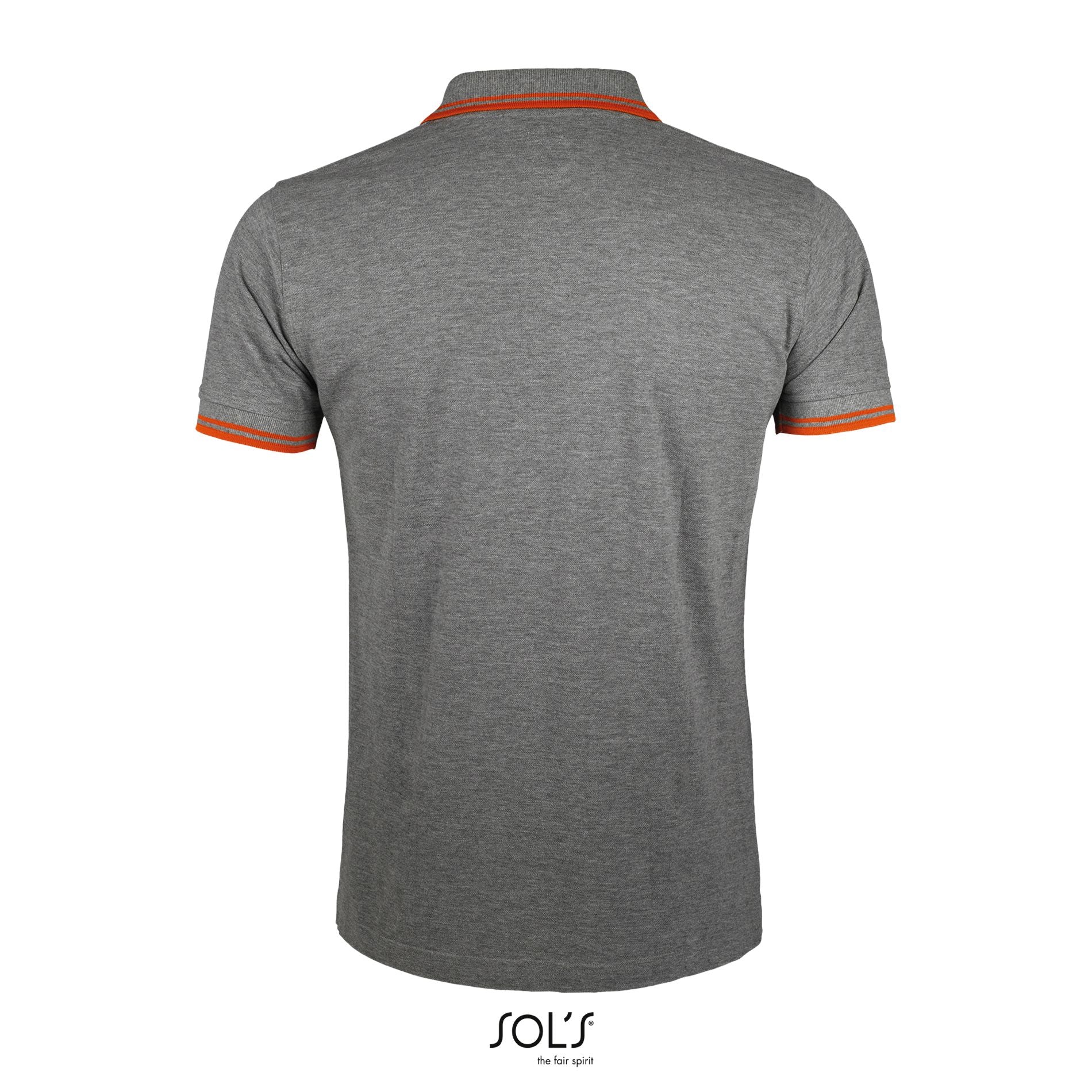 Gris chiné / Orange