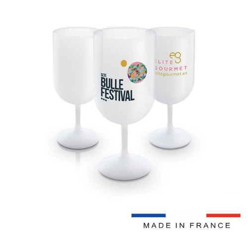 Verre à Pied en Plastique Réutilisable 18 cl - Made in France