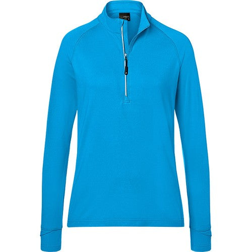 T-shirt_sport_demi-zip_Femme_bleu_vif_Devant_JN787_CYBER25.jpg