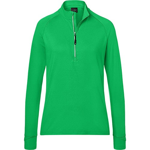 T-shirt_sport_demi-zip_Femme_vert_Devant_JN787_CYBER26.jpg