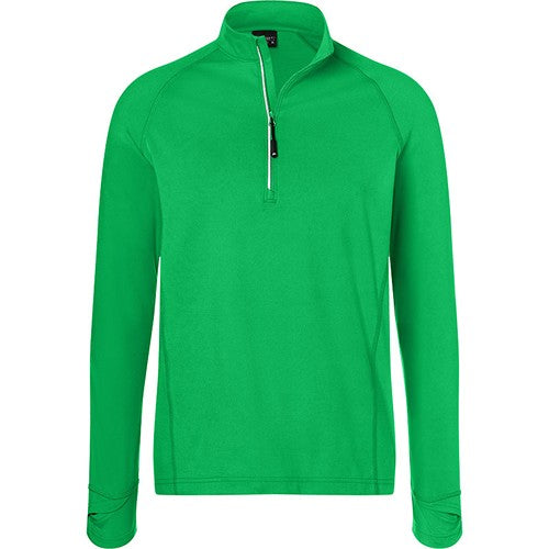 T-shirt_sport_demi-zip_Homme_vert_Devant_JN788_CYBER26.jpg