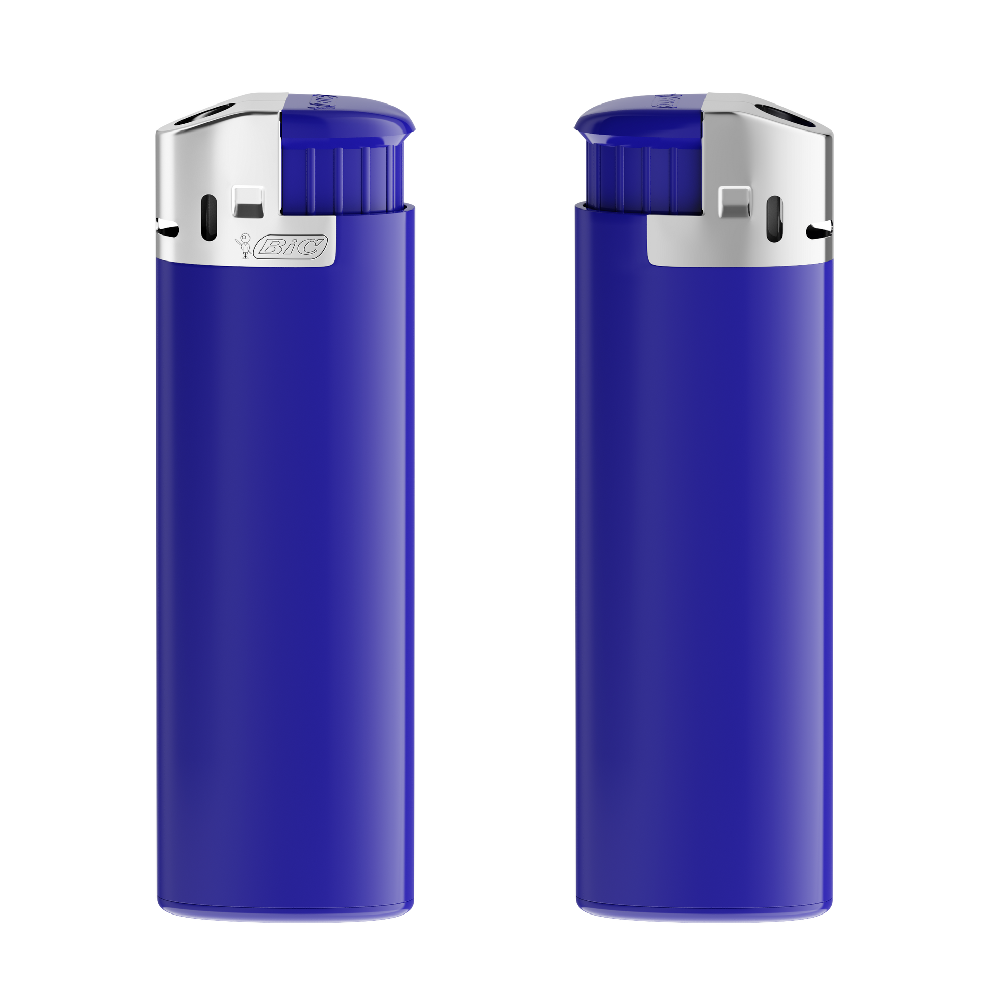 Corps bleu foncé - base - poussoir - capot chrome