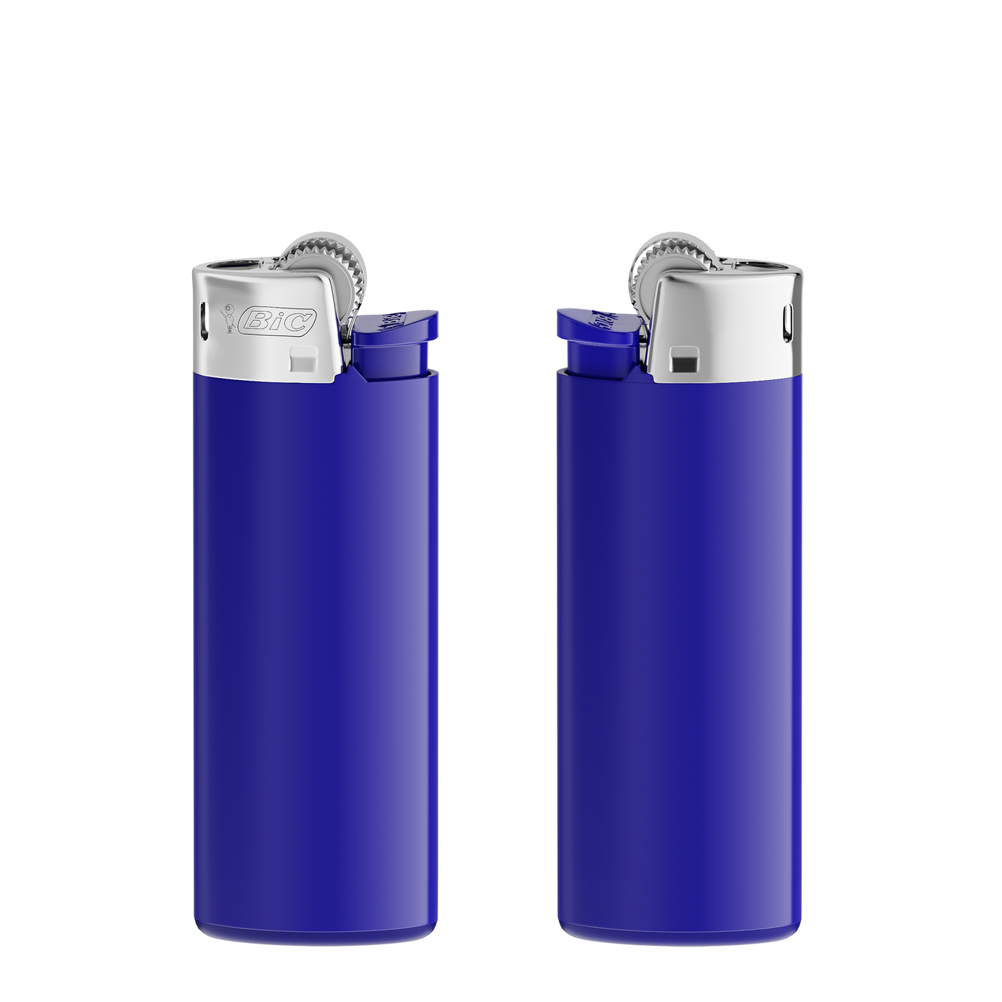 Corps bleu foncé - base - poussoir - capot chrome
