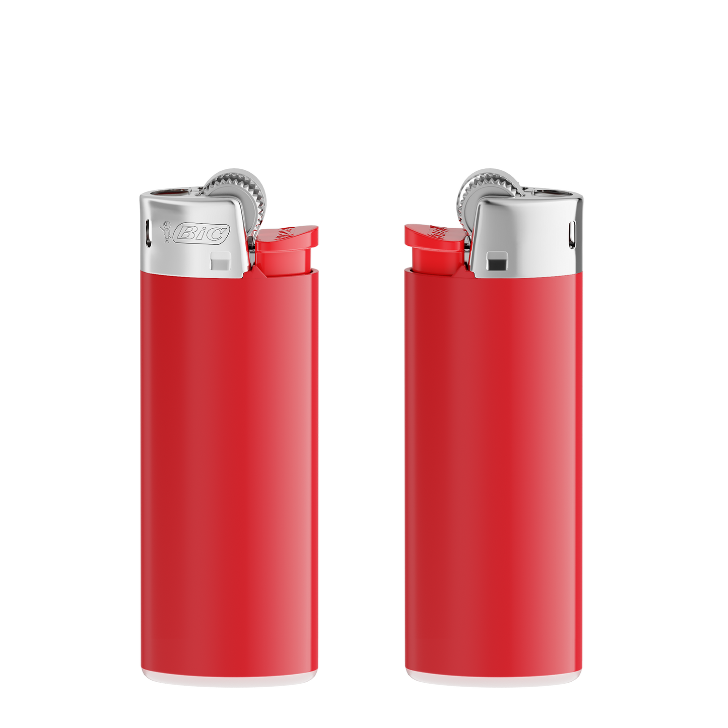 Corps rouge - base blanche - poussoir rouge - capot chrome
