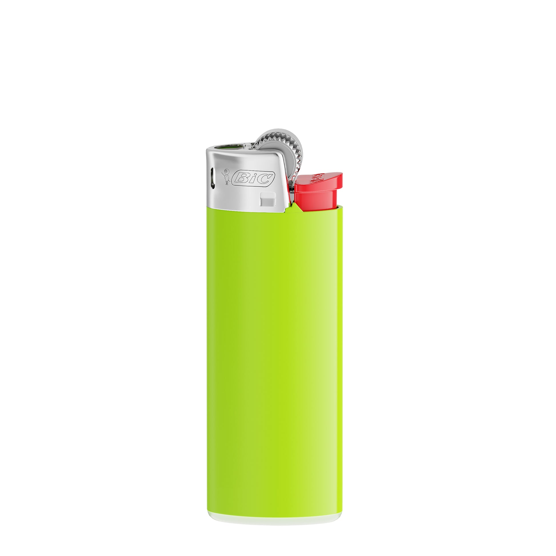 Corps vert pomme / base blanche / poussoir rouge / capot chrome