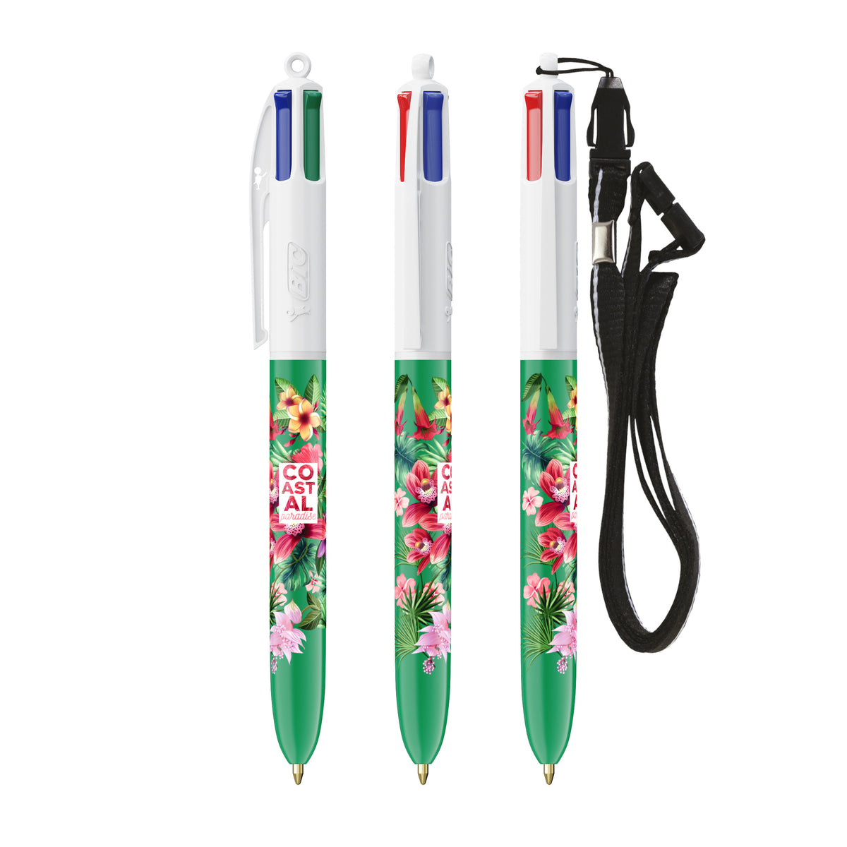 BIC® 4 Couleurs® bille + Lanyard