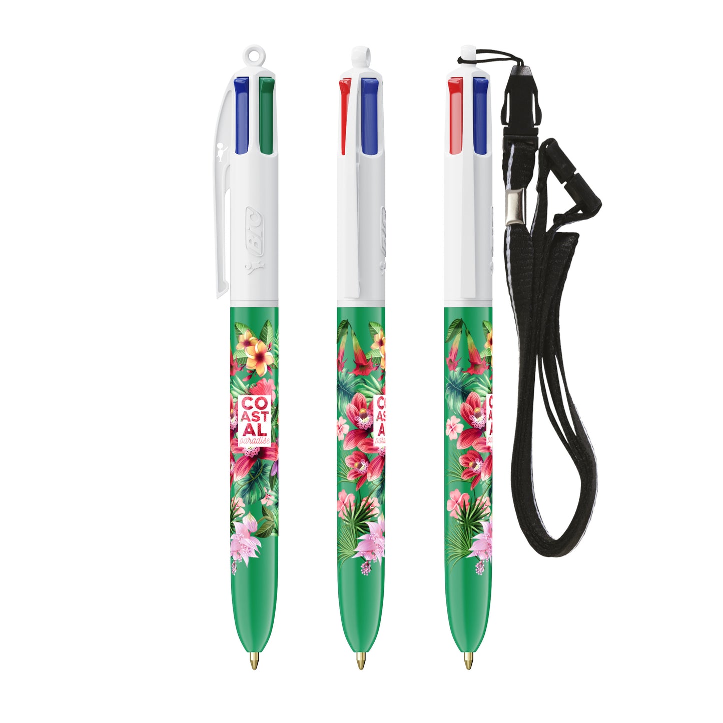 BIC® 4 Couleurs® bille + Lanyard