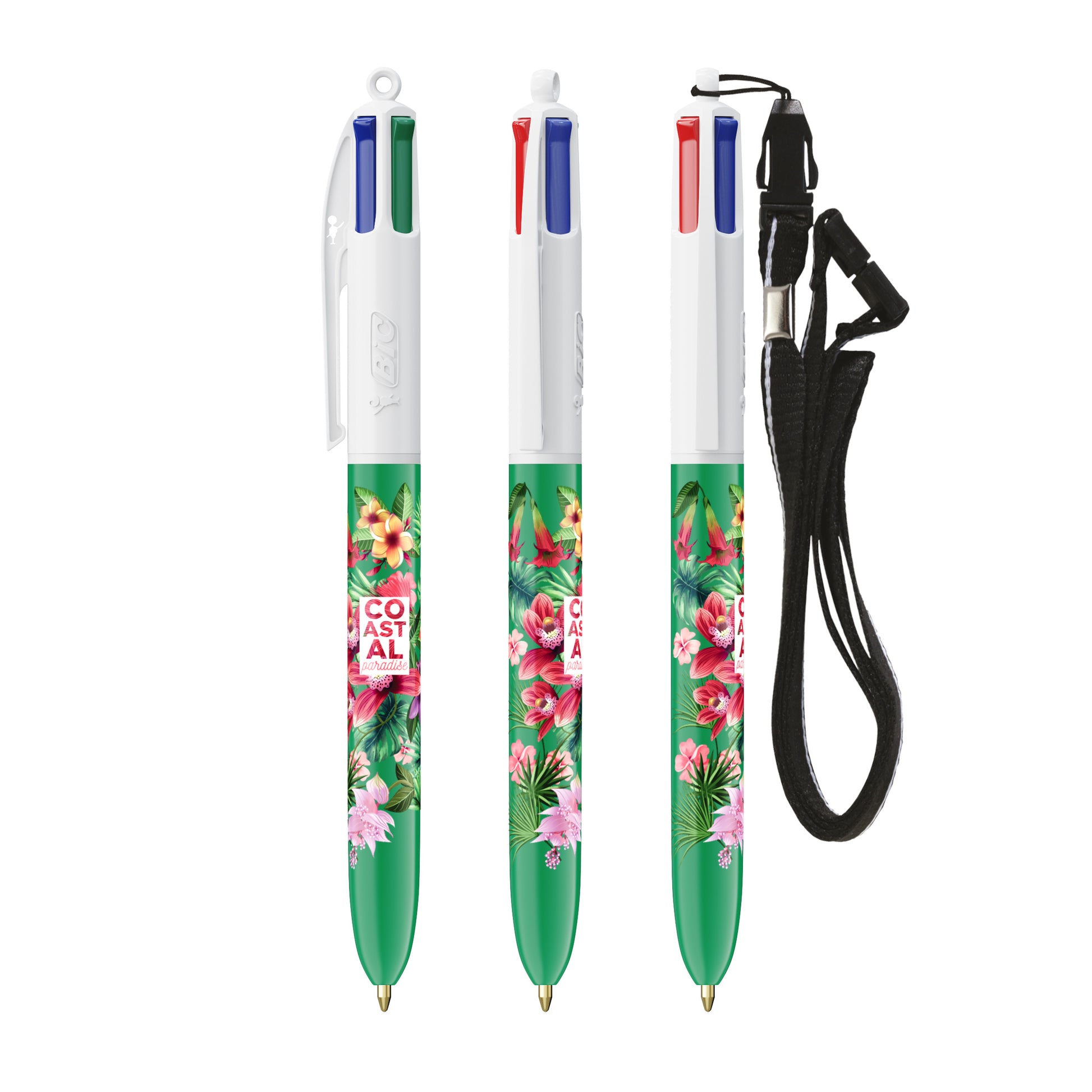 BIC® 4 Couleurs® bille + Lanyard