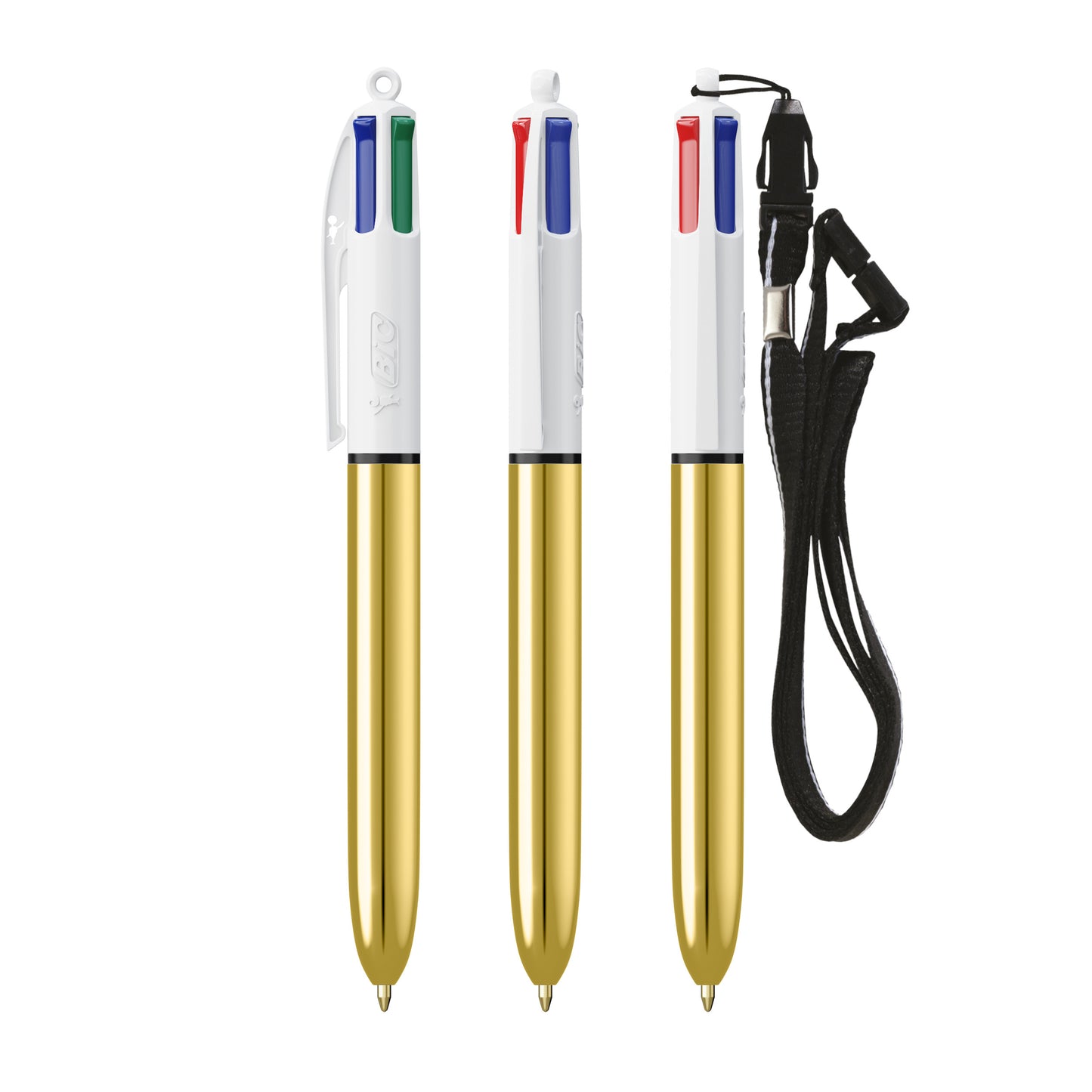 BIC® 4 Couleurs Shine bille + Lanyard