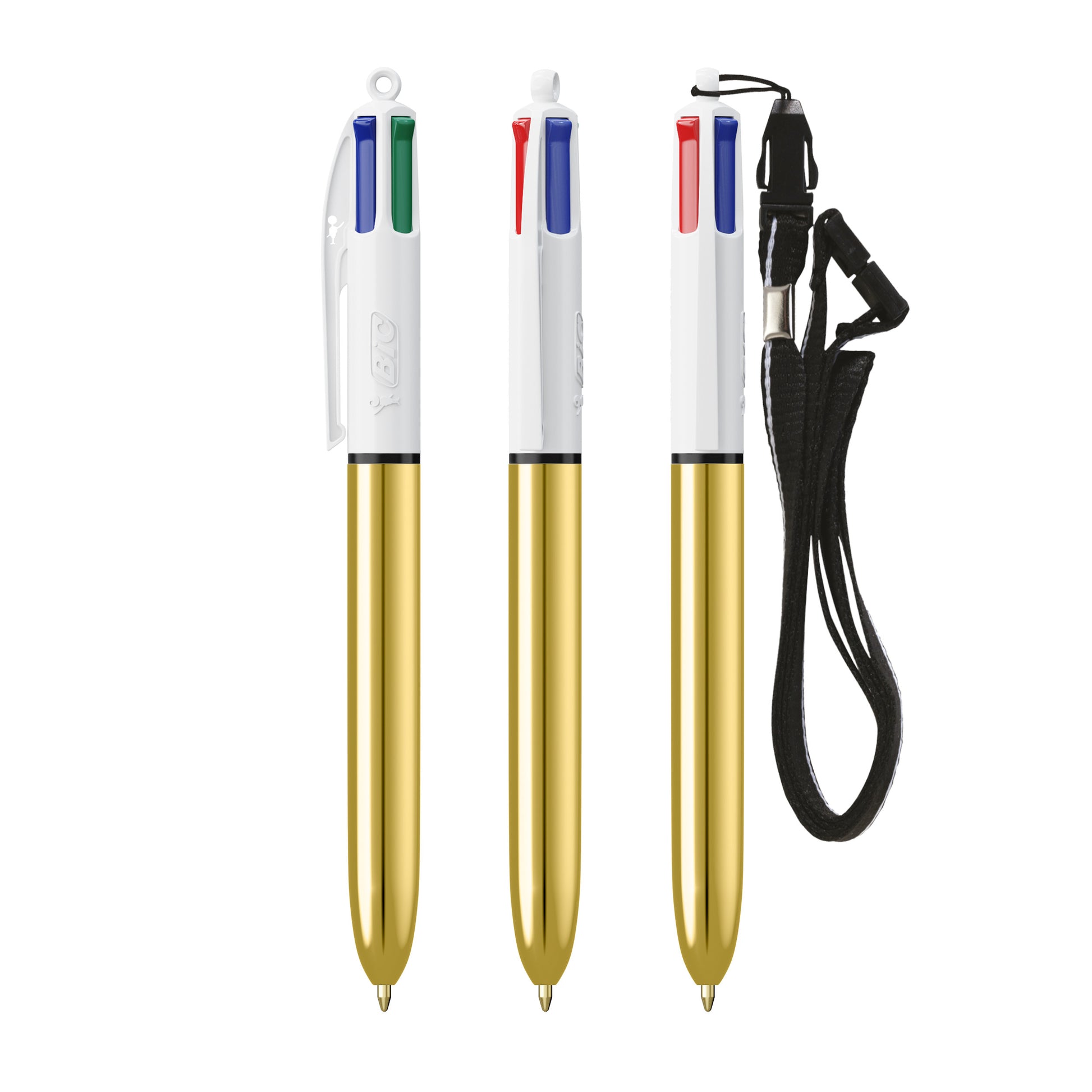 BIC® 4 Couleurs Shine bille + Lanyard