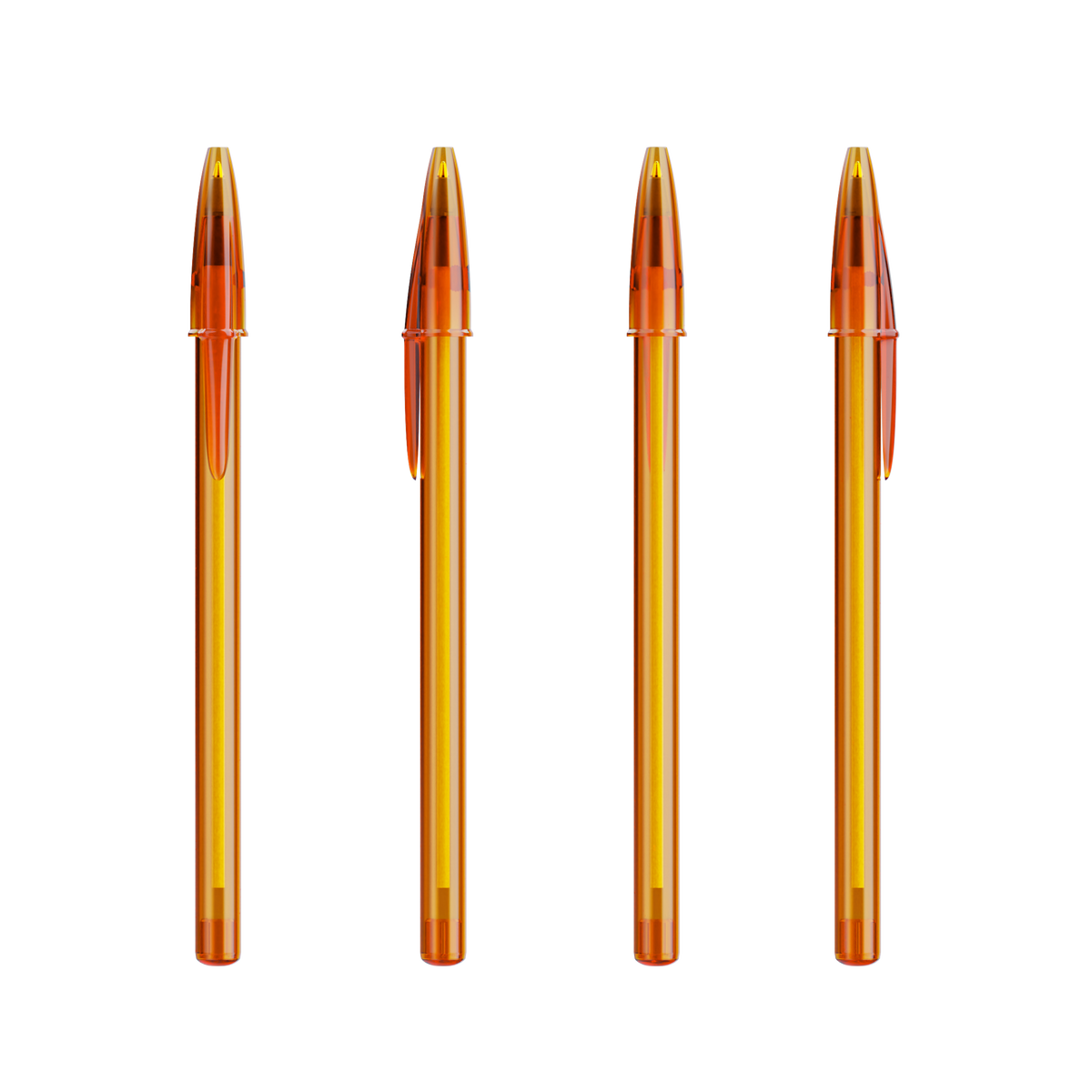 Orange Transparent / Orange Transparent / Encre Noire