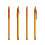 Orange Transparent / Orange Transparent / Encre Noire