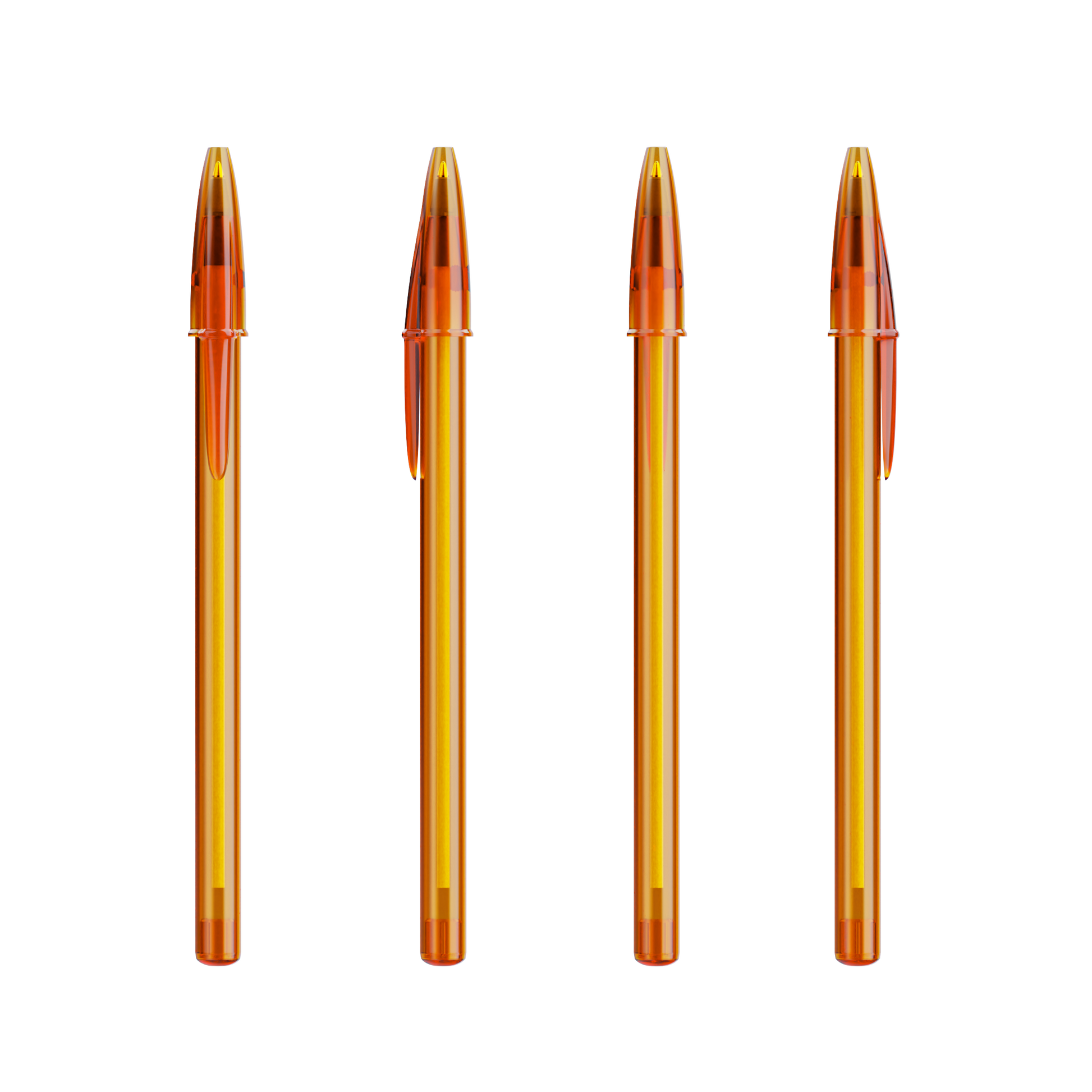 Orange Transparent / Orange Transparent / Encre Noire