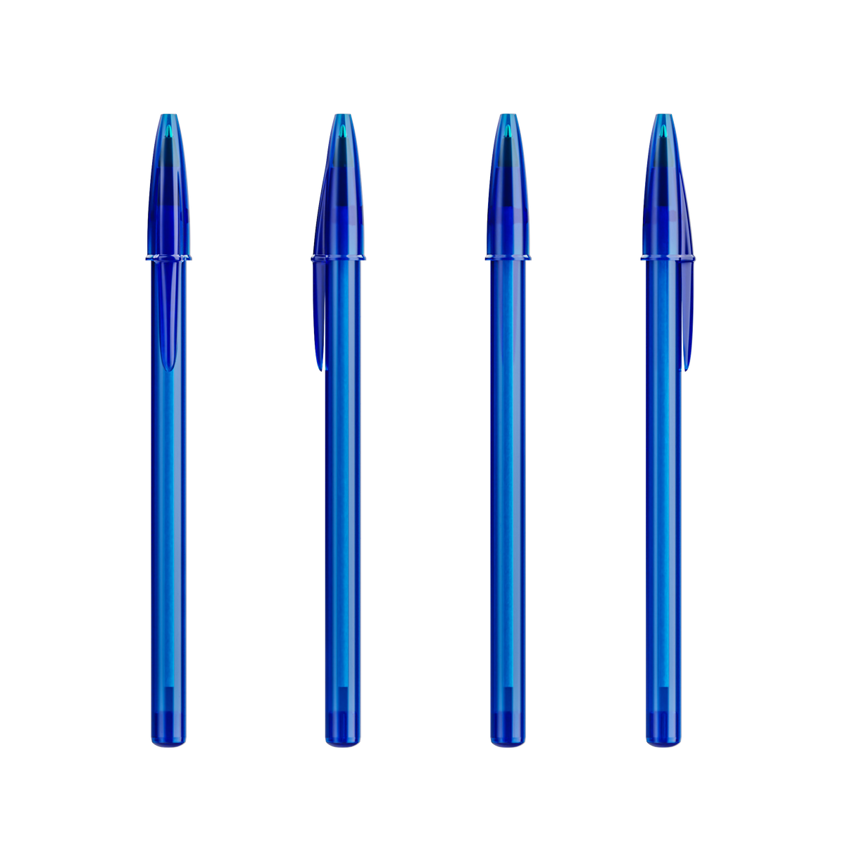 Bleu Foncé Transparent / Bleu Foncé Transparent /  Encre Noire