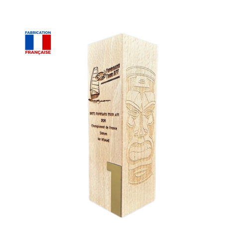 Trophée VERTICAL BOIS 17cm