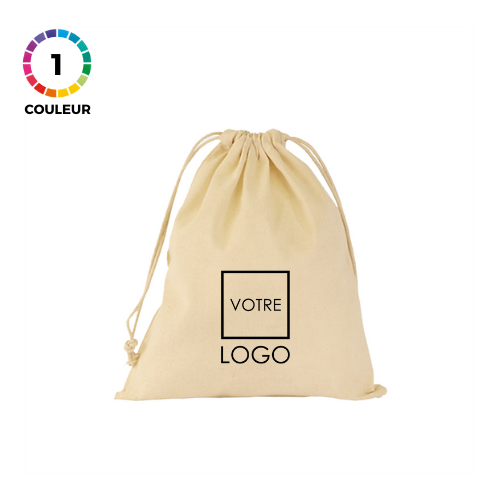 Sac pochon en coton - 25X30