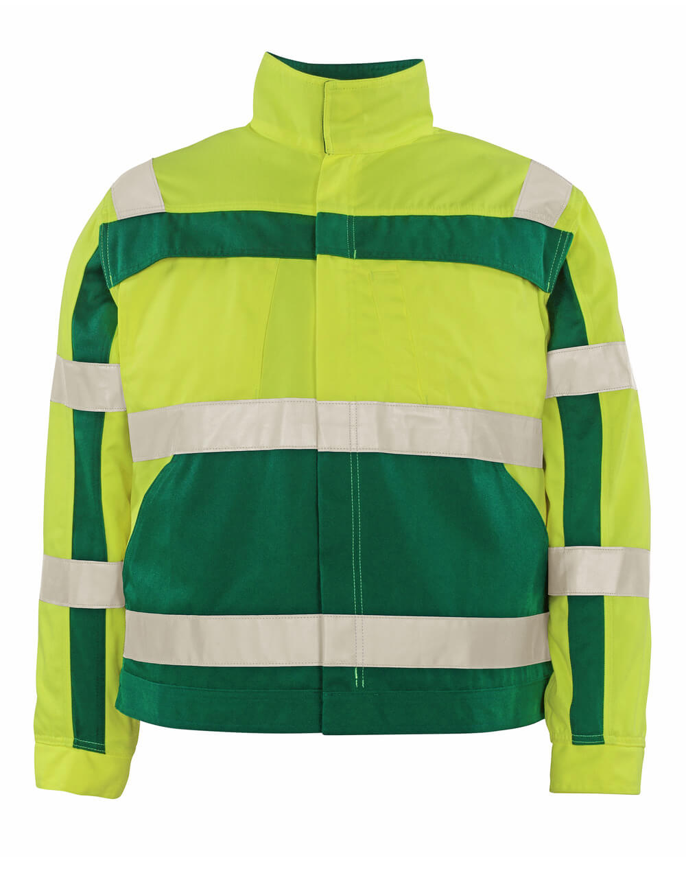 SAFE COMPETE Veste - Hi-vis Jaune/Vert bouteille