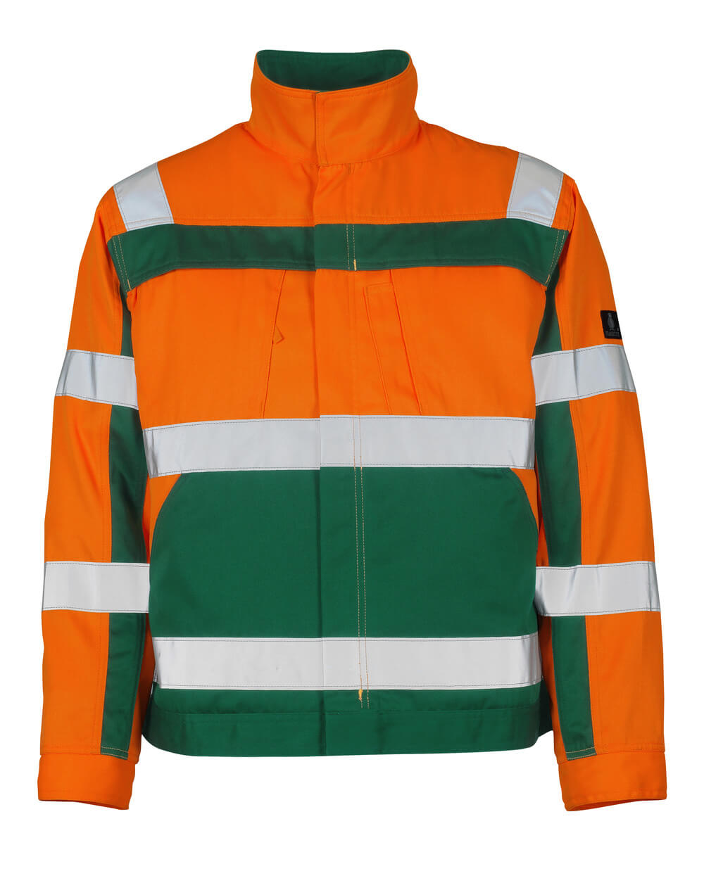 SAFE COMPETE Veste - Hi-vis Orange/Vert bouteille
