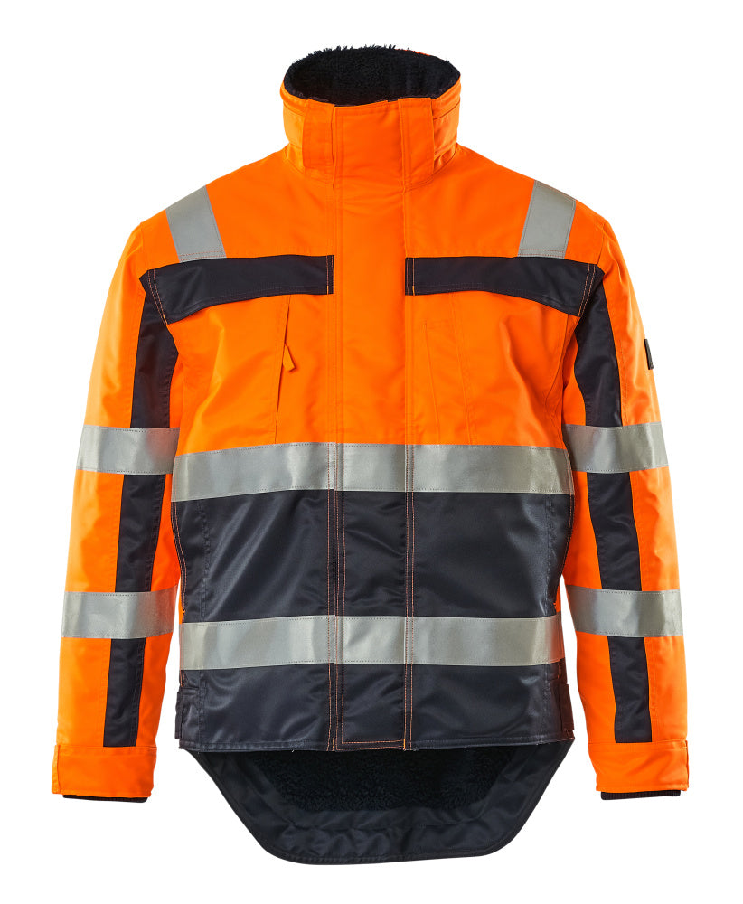 SAFE COMPETE Veste grand froid - Hi-vis Orange/Marine