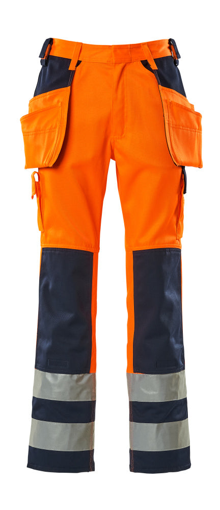 SAFE COMPETE Pantalon avec poches flottantes - Hi-vis Orange/Marine