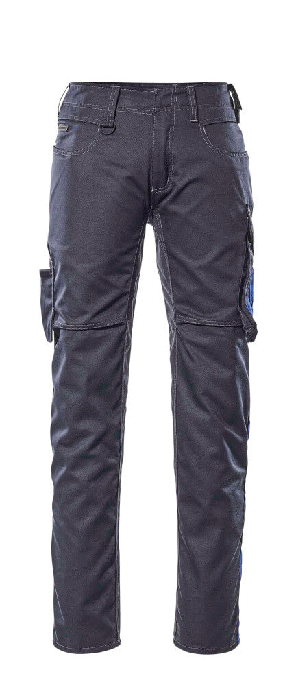 UNIQUE Pantalon avec poches cuisse - Marine foncé/Bleu roi