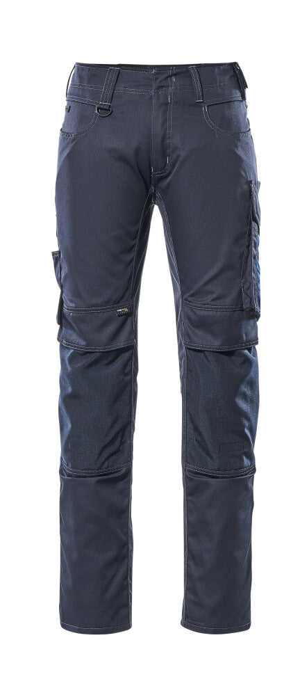 UNIQUE Pantalon avec poches genouillères - Marine foncé/Bleu roi