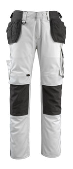 UNIQUE Pantalon avec poches flottantes - Blanc/Anthracite foncé