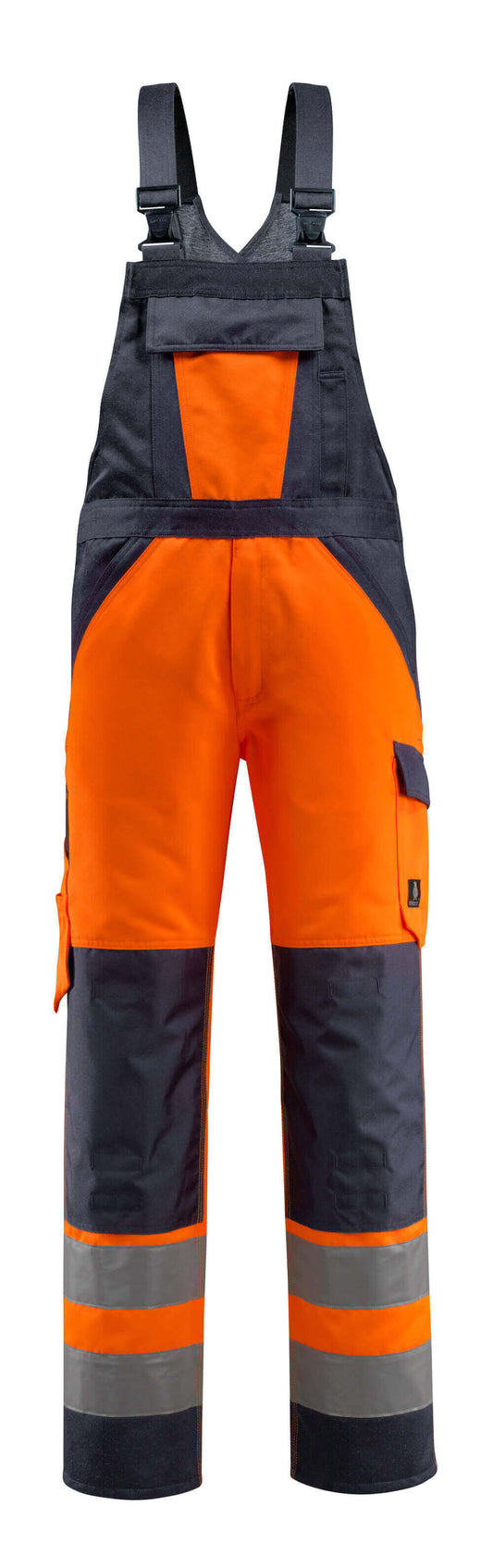 SAFE LIGHT Salopette avec poches genouillères - Hi-vis Orange/Marine foncé
