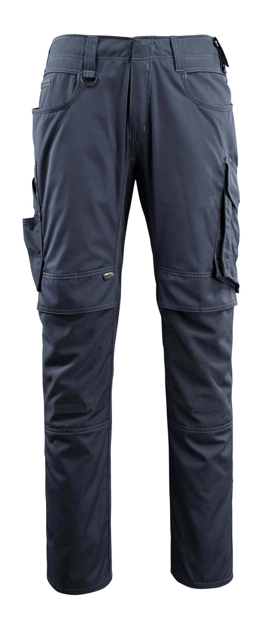 UNIQUE Pantalon avec poches genouillères - Marine foncé