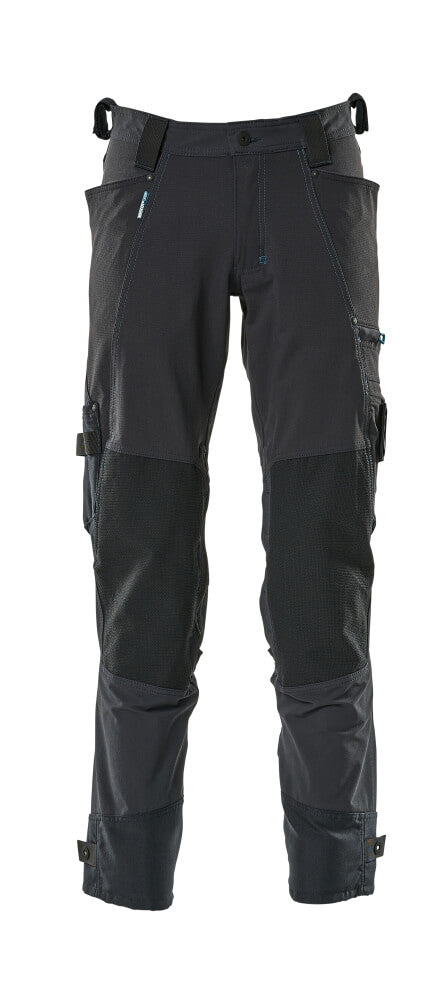 ADVANCED Pantalon avec poches genouillères - Marine foncé