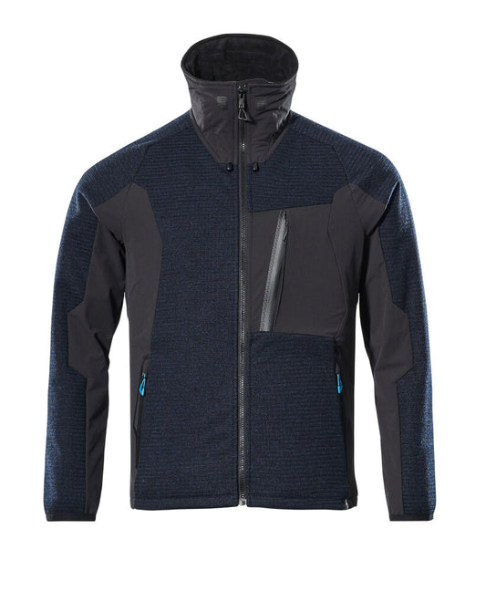 ADVANCED Veste tricot zippé - Marine foncé/Noir
