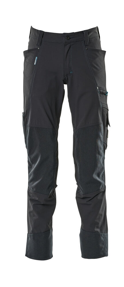 ADVANCED Pantalon avec poches genouillères - Marine foncé