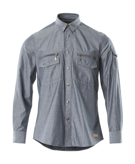 CROSSOVER Chemise - Denim bleu foncé délavé