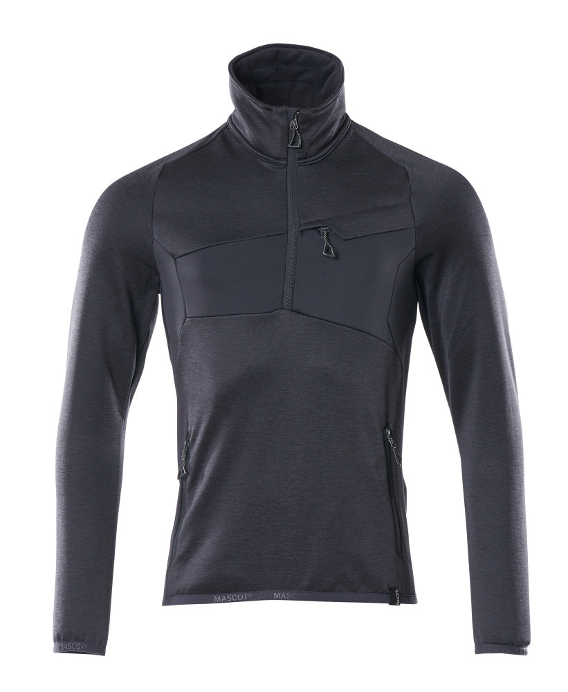 ACCELERATE Pull polaire demi-zippé - Marine foncé