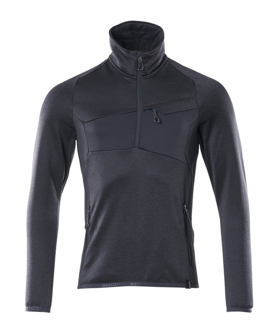 ACCELERATE Pull polaire demi-zippé - Marine foncé