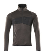 ACCELERATE Pull polaire demi-zippé - Anthracite foncé/Noir