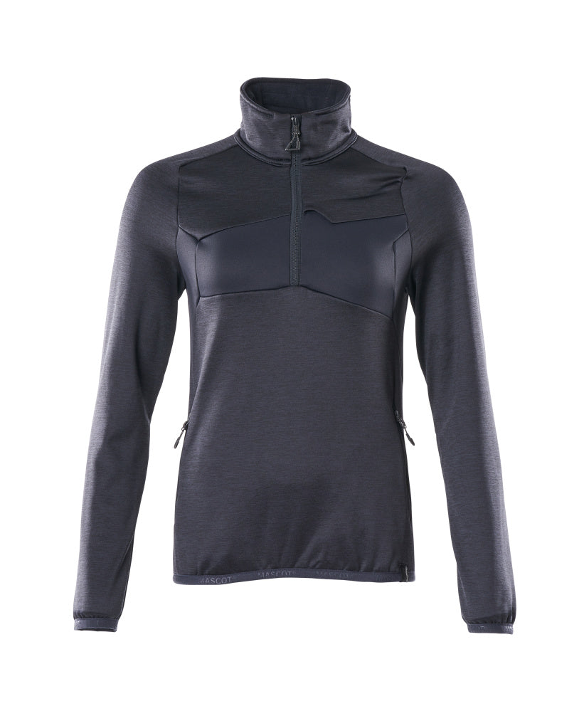 ACCELERATE Pull polaire demi-zippé - Marine foncé