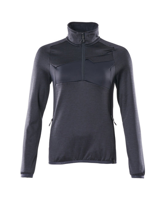 ACCELERATE Pull polaire demi-zippé - Marine foncé