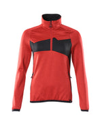 ACCELERATE Pull polaire demi-zippé - Rouge trafic/Noir