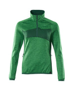 ACCELERATE Pull polaire demi-zippé - Vert gazon/Vert bouteille