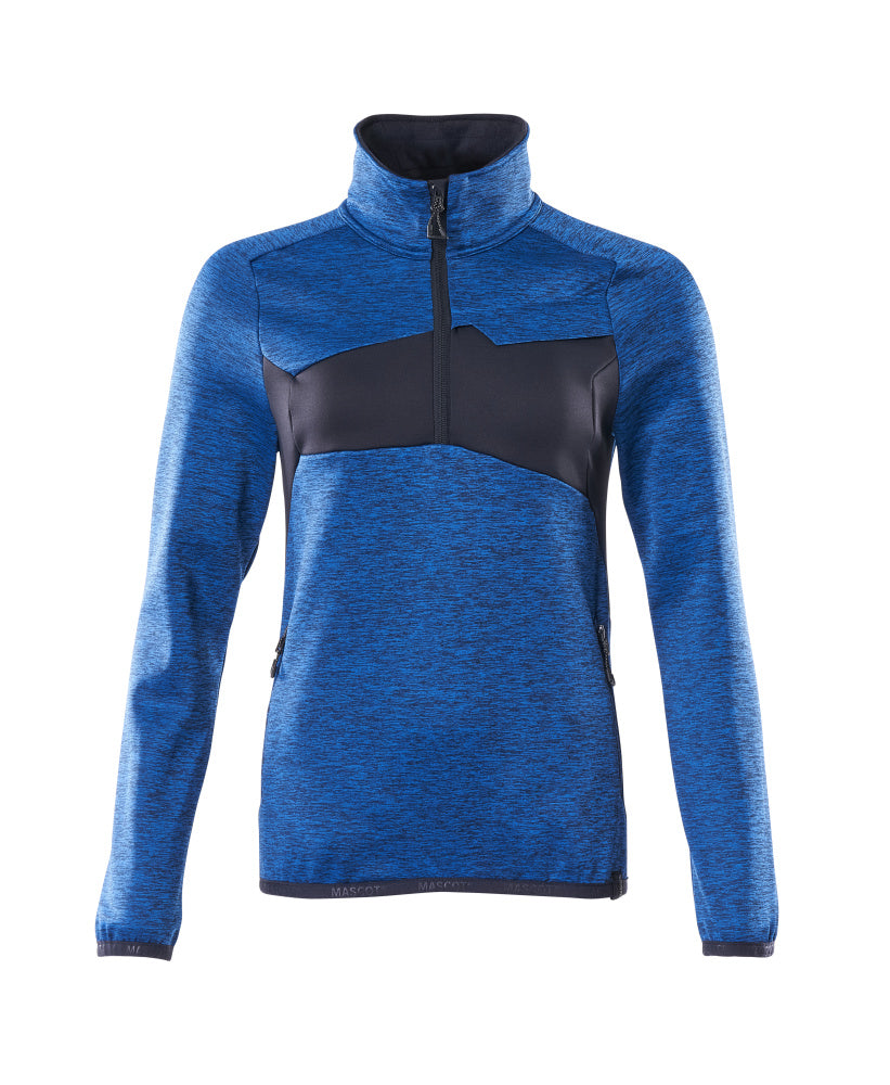 ACCELERATE Pull polaire demi-zippé - Bleu olympien/Marine foncé