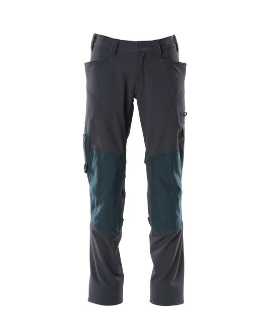 ACCELERATE Pantalon avec poches genouillères - Marine foncé