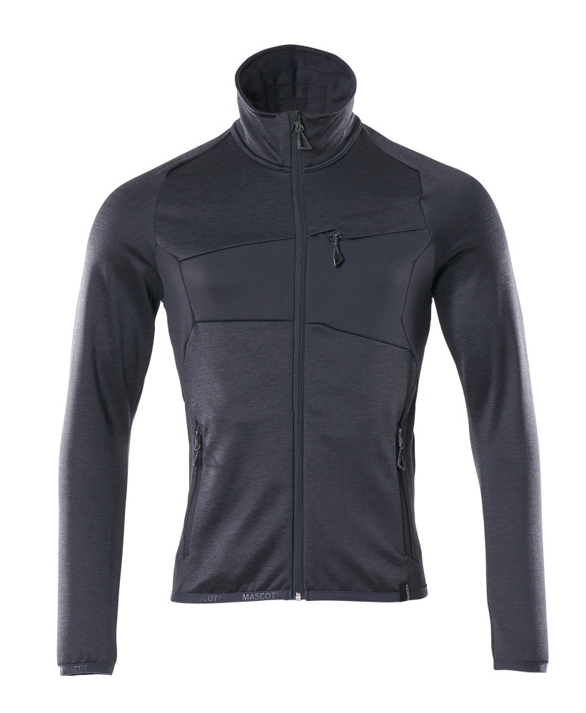 ACCELERATE Pull polaire zippé - Marine foncé