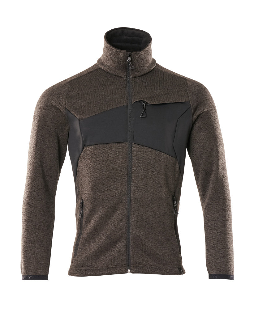 ACCELERATE Pull zippé - Anthracite foncé/Noir